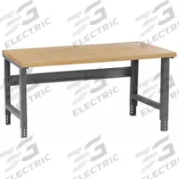 TENNSCO Workbench: Adj Ht, Laminated Hardwood Butcher Block, 60 in x 30 in, Gray (MPN WBA-1-3060W). Key specifications — Brand: TENNSCO.