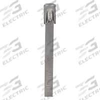PANDUIT Cable Tie: 18 1/2 in Nominal Lg, 4 in Nominal Max. Bundle Dia., 0.18 in Wd, Silver, 100 PK (MPN MRT4S-C4). Key specifications — Brand: PANDUIT; Locking Style: Retained Tension; Color: Silver.
