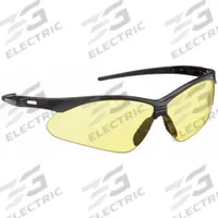 CONDOR Safety Glasses: Amber Lens, Half-Frame, Scratch-Resistant, Black Frame, Agitator Series (MPN 52YP41). Key specifications — Brand: CONDOR; Frame Color: Black; Lens Color: Amber.