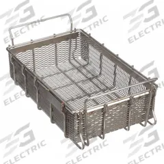 MARLIN STEEL WIRE PRODUCTS Parts Washer Basket: Rectangular, Stainless Steel, Silver, Not Nestable (MPN 00-00363277-38). Key specifications — Handle Included: Handle Included; Mesh Opening Size: 1/4 in; Stackable: Stackable; Lid Included: Lid Not Included; Brand: MARLIN STEEL WIRE PRODUCTS.
