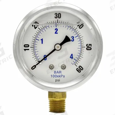 WGTC Differential Pressure Gauge: Bottom, 1/4 in NPT Male, ±1.5% Gauge Accuracy - Low Operating Pressure Differential Gauges
