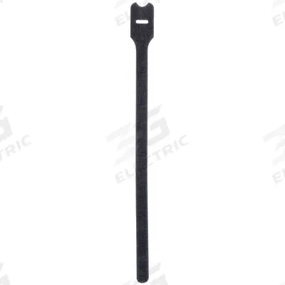 PANDUIT Hook-and-Loop Cable Tie: 12 in Lg, 3.18 in, 0.5 in Wd, Nylon, Black - Plenum Rated Hook-and-Loop Cable Ties