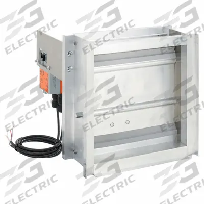 Dayton 12.8"H-W 14.5"L Squ Mtrzd Contrl Dampr: For 12 in Dia, 14 1/2 in L, 11 3/4 in H - Rectangular Motorized Control Dampers