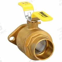 WEBSTONE Manual Two-Way Ball Valve: 1/2 in, Brass, Straight, Sweat x Flange, Full Port Ball Port (MPN 50402). Key specifications — Brand: WEBSTONE; Handle: Lever.