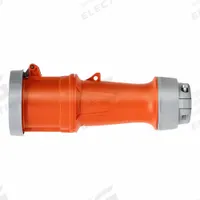 LEVITON Pin and Sleeve Connector: Orange, 125/250V AC, Three Phase, 100 A, 3 Pole, 4 Wire (MPN 4100C12WLEV). Key specifications — Brand: LEVITON.