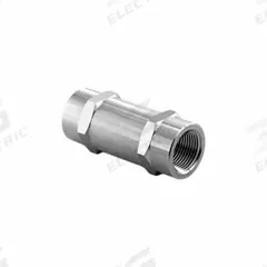 HAM-LET Check Valve: Poppet, Inline Valve Body, 1/8 in Pipe Size, FNPT x FNPT, 316 Stainless Steel (MPN H-410-SS-N-1/8"-3 PSI). Key specifications — Brand: HAM-LET; Seat Material: 316 Stainless Steel.