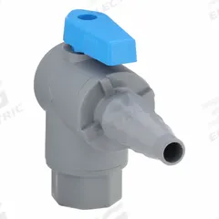 APPROVED VENDOR Manual Two-Way Ball Valve: 1/4 in, PVC, Angle, FNPT x Barb, Full Port Ball Port (MPN 6571190). Key specifications — Brand: APPROVED VENDOR.
