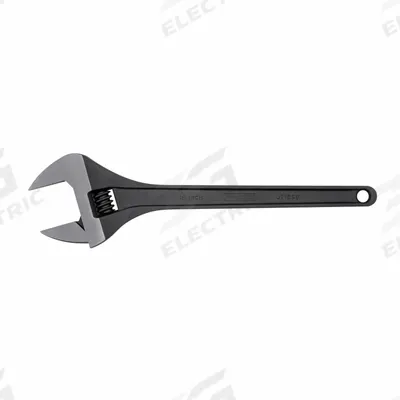 PROTO Adjustable Wrench: Alloy Steel, Black Oxide, 18 7/32 in Overall Lg - General Purpose Adjustable Wrenches