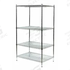 APPROVED VENDOR Wire Shelving Unit: Starter, 60 in x 24 in, 85 in Overall Ht, 4 Shelves, Dry, Silver (MPN 2KPE5). Key specifications — Recommended Environments: Dry; Color: Silver; Finish: Chrome; Material: Steel; Brand: APPROVED VENDOR.