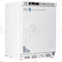 Controlled Room Temperature Cabinet: 115 V, 20°C to 25°C, 23 3/4 in Overall Wd, 24 1/2 in Overall Dp (MPN CRT-ABT-HC-UCBI-0404). Key specifications — Brand: AMERICAN BIOTECH SUPPLY; Voltage: 115 V; Includes: (3) Shelves; Door Hinge: Right Hinge.