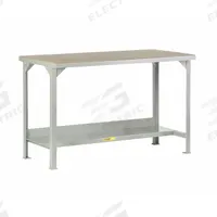 LITTLE GIANT Workbench: Fixed Ht, 84 in x 36 in, Gray, No Additional Components, Particleboard (MPN WSH1-3684-36). Key specifications — Included Components: No Additional Components; Brand: LITTLE GIANT; Color: Gray.