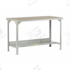 LITTLE GIANT Workbench: Fixed Ht, 84 in x 36 in, Gray, No Additional Components, Particleboard (MPN WSH1-3684-36). Key specifications — Included Components: No Additional Components; Brand: LITTLE GIANT; Color: Gray.
