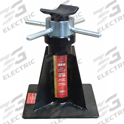 AME Jack Stand: Screw Adjustment, 20 ton Load Capacity, 26 5/8 in Max Extended Ht - Extra-Heavy-Duty Jack Stands