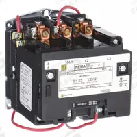 SQUARE D NEMA Magnetic Contactor: Non-Reversing, 3 Poles, NEMA Size 2, 45 A, 480V AC (MPN 8502SDO2V06). Key specifications — Brand: SQUARE D.