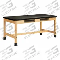 Wooden Leg Tables with Compartments: 30 in Overall Wd, 42 in Overall Ht, 5 ft Overall Lg, Laminate (MPN C790LBBK30L). Key specifications — Brand: DIVERSIFIED SPACES; Countertop Material: Laminate.