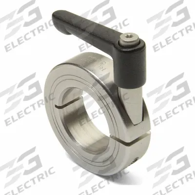 RULAND MANUFACTURING Quick Clamping Shaft Collar: 80 mm Bore Dia, Round, 303, Stainless Steel - Stainless Steel One-Piece Clamping Lever Shaft Collars