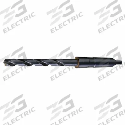 CLE-LINE Taper Shank Drill Bit: 12.8 mm, 118° Point, Black Oxide HSS - High-Speed Steel Taper-Shank Drill Bits