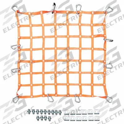 US NETTING Safety Netting System: 5 in Mesh Size, Perimeter Netting, Orange, 6 ft Lg - Hatch Safety Netting for Workers