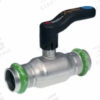 APOLLO Ball Valve: 1 1/2 in, Stainless Steel, Straight Valve Body, Press x Press, One-Piece, Lever (MPN 123457179). Key specifications — Brand: APOLLO; Handle: Lever.