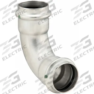 VIEGA PROPRESS Crimp Elbow Fitting: 2 1/2 in CTS x 2 1/2 in CTS Size, 90° Elbow - Potable Water Stainless Steel Press Tube Fittings