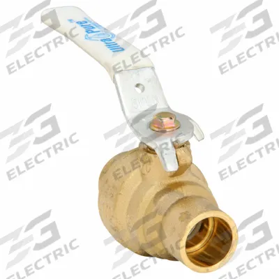 MILWAUKEE VALVE Manual Two-Way Ball Valve: 1/2 in, Brass, Straight, Sweat x Sweat - Brass Ball Valves
