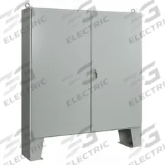 HOFFMAN Enclosure: Steel, 60 in x 48 in x 12 in, NEMA 12, Solid Cover, Hinged, Dust Tight (MPN A604812LPG). Key specifications — Brand: HOFFMAN; Closure Method: Keyed Handle; Knockouts: Not Included.