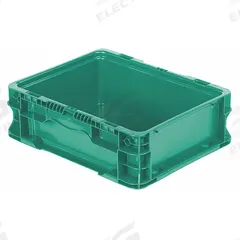 ORBIS Straight Wall Tote: 2.2 gal, 12 in x 15 in x 5 in, Stacking Capable, 300 lb Stacking Capacity (MPN NXO1215-5). Key specifications — Material: Plastic; Stackable: Stacking Capable; Brand: ORBIS.