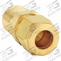 PARKER Compression Fitting Adapter: 1/2 in OD x 1/2 in Pipe Size, Compression x MNPT, Brass (MPN 8-8 FBZ-B). Key specifications — attr1196838: CPI™; attr1196811: PARKER; attr1196829: CPI(TM).