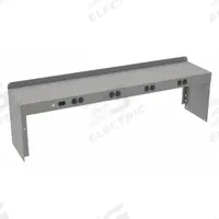 TENNSCO Electronic Riser: 48 in Overall Wd, 10 in Overall Dp, Gray, Carbon Steel, Steel, 12 in (MPN REI-1048-WK-1). Key specifications — Includes Mounting Hardware: Yes; Color: Gray.