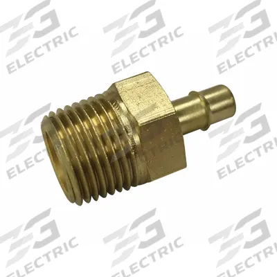 MEM-CO Barbed Fitting Adapter: 3/8 in Pipe x 5/32 in ID Size, MNPT x Barbed, Brass - Standard Brass Barbed Tube Fittings