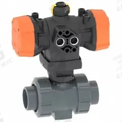 GF PIPING SYSTEMS Pneumatically Actuated Two-Way Ball Valve: 3/4 in, PVC, Socket x Socket, Two-Piece (MPN 199253064). Key specifications — Brand: GF PIPING SYSTEMS; Pilot Solenoid Voltage: Not Included.
