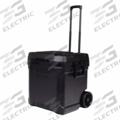 IGLOO Roller Chest Cooler: Black, 98 Cans, 62 qt Cooler Capacity - Standard Chest Coolers