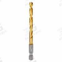 MILWAUKEE Hex Shank Drill Bit: 7/32", 135° Split Point, TiN-Coated HSS, Impact Rated (MPN 48-89-4611). Key specifications — attr1234973: Impact Rated; attr1234966: MILWAUKEE; attr1234978: 0.2188.