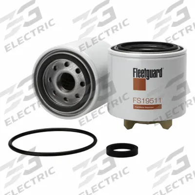 FLEETGUARD Fuel Filter: Spin-On, 3 7/8 in Overall Lg, 3 11/16 in Outside Dia - Spin-On Fuel/Water Separators