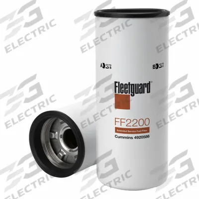 FLEETGUARD Automotive Fuel Filter: 12 3/8 in Overall Lg, 3 11/16 in Outside Dia, Diesel Fuel - Spin-On Fuel Filters
