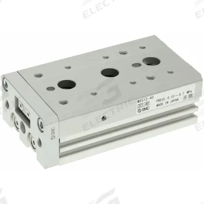 SMC Air Slide Table: 40 mm Stroke Lg, 12 mm Bore Dia, Mfr Part # MXS12-40, MXS Series - Pneumatic Slide Tables