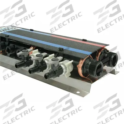 ZURN PEX Manifold: Stainless Steel, 1 in, 1/2 in, 21 Inlets, 33 Outlets - Plumbing & Heating Branch Manifolds