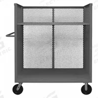 APPROVED VENDOR Box Truck: 3,000 lb, Flush Lip, 31 in L x 55 in W x 57 in H Overall Dim., 2 Shelves (MPN 3ST-EX3048-2-95). Key specifications — Shelf Adjustability: Fixed; Brand: APPROVED VENDOR; Color: Gray; Caster/Wheel Configuration: (2) Swivel.