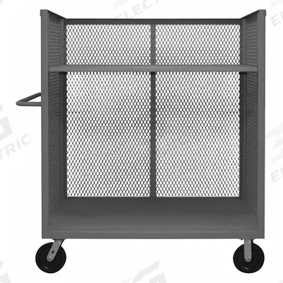 APPROVED VENDOR Box Truck: 3,000 lb, Flush Lip, 31 in L x 55 in W x 57 in H Overall Dim. - Single-Side-Access Mesh-Wall Stock Trucks