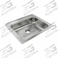 JUST MANUFACTURING Bowl Drop-In Sink: 22 in Overall Lg, 19 1/2 in Overall Wd, 4 1/2 in Bowl Dp (MPN SLNADA1921A452-J). Key specifications — Brand: JUST MANUFACTURING; Color Family: Silver/Gray.