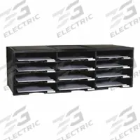 STOREX INDUSTRIES CORPORATION Literature Organizer: Black, 12 Compartments, Includes Label Holders (MPN STX61432U01C). Key specifications — attr986470: Yes; attr986455: Black; attr986477: Plastic; attr986454: STOREX INDUSTRIES CORPORATION; attr986487: Literature Organizer.
