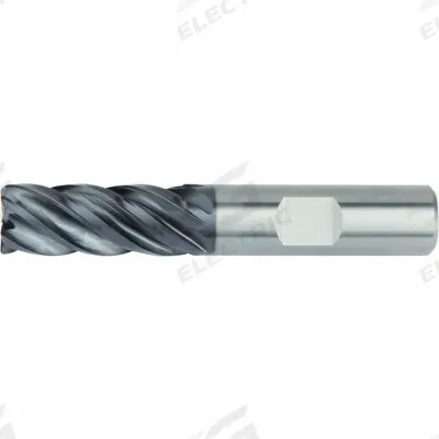 WIDIA HANITA: Carbide, AlTiN Coated, 5 Flute, 1/2" Mill Dia, 1-1/4" LOC - Reduced-Neck Fast-Cutting Carbide Corner-Radius End Mills for Steel & Cast Iron
