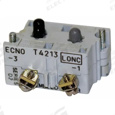 EATON Contact Block: 30 mm Panel Mounting Size, 1NO Early Close/1NC Late Open - Contact Blocks