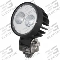 GROTE Vehicle Work Light: Round, Flood, LED, Bracket, Pigtail, Universal, Surface Mount, Black (MPN 64G01-5). Key specifications — Housing Color: Black; Brand: GROTE; Electrical Connection: Pigtail; Installation Type: Removable.