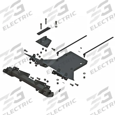 FISHER Mounting Kit: Mount Kit, 835/865, John Deere, UTV, UTV, 84935/87500, 42 in Overall Dp - Required System Component 4: Mount Attachment Kits