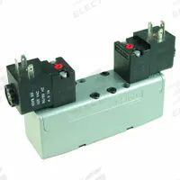AVENTICS Solenoid Air Control Valve: Series CERAM, Double Solenoid, Five-Way / Two-Position, Detent (MPN R432006471). Key specifications — attr1076671: Internal Pilot; attr1076694: Detent; attr1076684: Non-Locking; attr1076708: 110V AC.