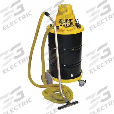 DUSTLESS TECHNOLOGIES--LOVE LESS Slurry Vacuum: Std, Wet, 55 gal Tank - Corded Slurry Vacuums without HEPA Filtration