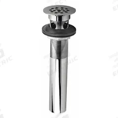 SPEAKMAN Strainer Drain Assembly: Brass, Chrome, 7 1/4 in Overall Ht, 2 in Overall Dia, Slip (MPN S-3440). Key specifications — Product Type: Sink Drain; Brand: SPEAKMAN; Finish: Chrome; Material: Brass; Includes Overflow: No.