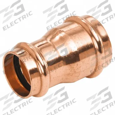NIBCO Press Coupling Fitting: Straight, 4 in CTS x 2 in CTS size, Press-fit x Press-fit - Plumbing Copper & Bronze Press Tube Fittings