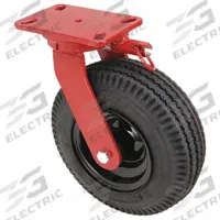 HAMILTON Plate Caster: Swivel, 10 in Wheel Dia., 3 in Wheel Wd, 12 1/2 in Mounting Ht, Slot, Rubber (MPN S-7010-PRB-4SL-FB). Key specifications — Brand: HAMILTON; Swivel Raceway Type: Single Ball; Roll Up: Swivel with Total Lock.